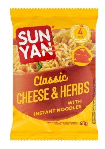 SunYan Classic instant tészta sajtos-fűsz.60g