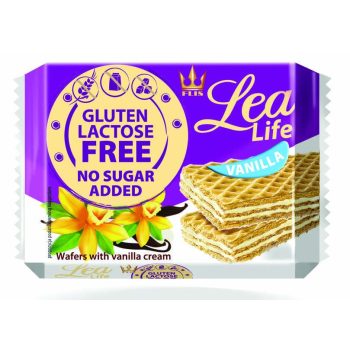   LEA LIFE - Vaníliás ostyaszelet hozzáadott cukor-, glutén-, laktóz mentes 95g