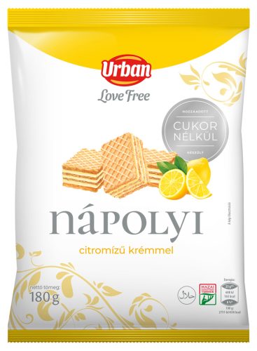 URBAN Love free citromízű nápolyi 180g HCN