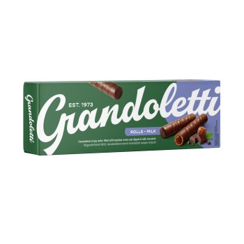   Grandoletti Rolls Milk mogyorókrémmel töltött ostyarúd 100 g tejcsok. - 16db