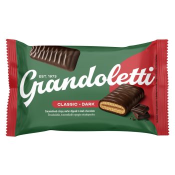   Grandoletti Classic Dark étcsokoládés, karamellizált ropogós ostyalapocska 50 g -  8db
