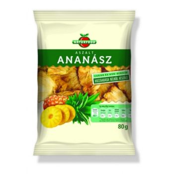 Naturfood Aszalt ananász (cukor és SO2 mentes) 80g