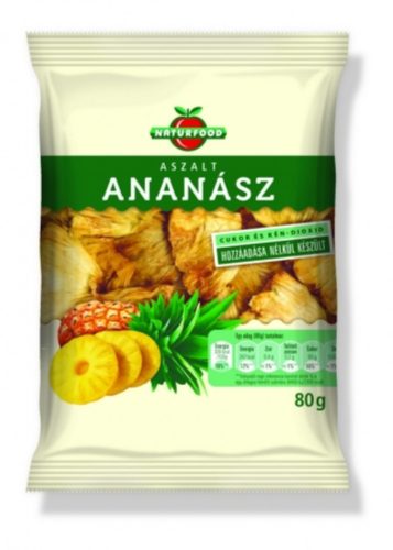 Naturfood Aszalt ananász (cukor és SO2 mentes) 80g