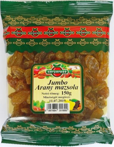 Naturfood Jumbo arany mazsola 150g