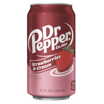   Dr. Pepper Strawberries and Cream ízű üdítőital 355ml (DRS) új