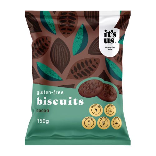 It's us gluténmentes Kakaós omlós keksz 150g