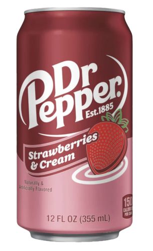 Dr. Pepper Strawberries and Cream ízű üdítőital 355ml (DRS)