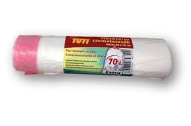 TUTI húzózáras szemetes 70 liter extra (15 db/roll)