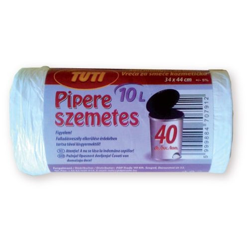TUTI pipere szemetes 10 liter (40db/roll)