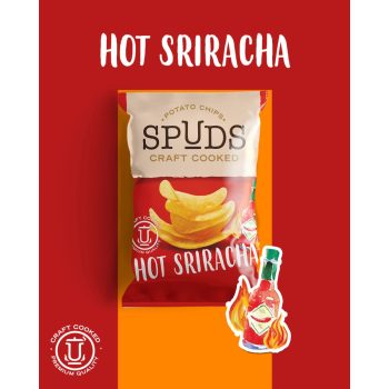 Spuds hot sriracha chips 65g 10db/karton (2027.01.13.)
