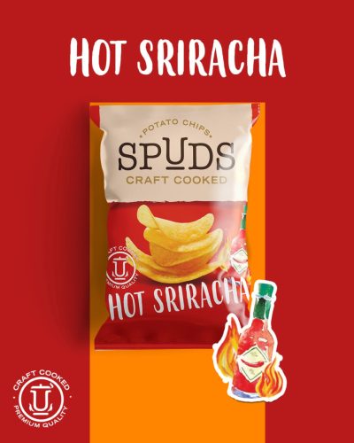 Spuds "Hot Sriracha" Chili ízű, csípős burgonyachips 105g