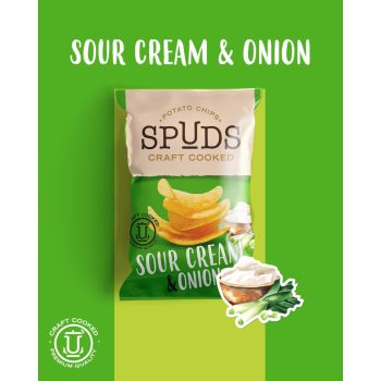   Spuds "Sour cream and onion" hagymás-tejfölös ízű burgonyachips 105g
