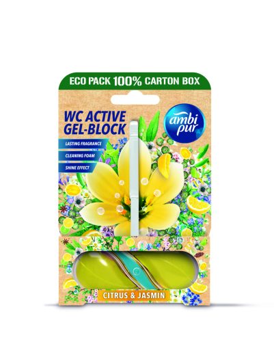 Ambipur aktív wc gél block 45g lemon&jasmin