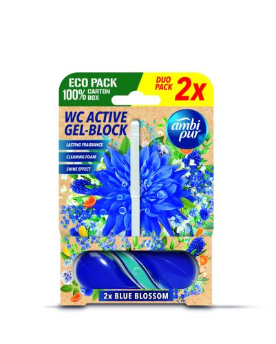 Ambipur aktív wc gél block 2x45g blossom