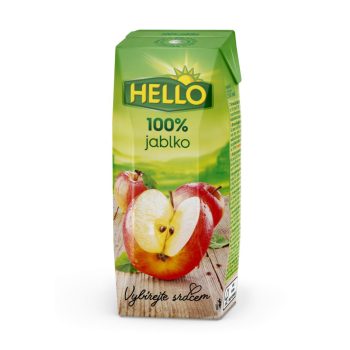 Hello 100% Alma (szívószálas) 250 ml