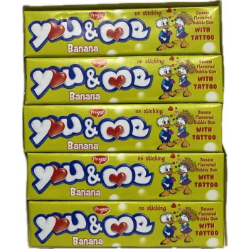 You&Me Banán ízű rágógumi tetoválóval 18g