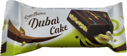 Rosso Bianco étbevonóval mártott pisztácia ízű krémmel töltött kakaós piskóta 40g