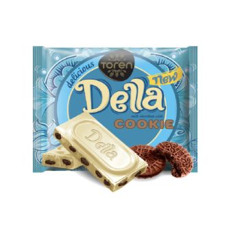 DELLA fehér csokis kekszes szelet 52 gr